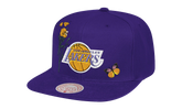 NBA Los Angeles Lakers HWC State Snapback Hat "Flower - Purple" 6HSSSH20057 LALPURP