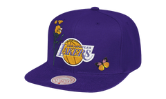 NBA Los Angeles Lakers HWC State Snapback Hat "Flower - Purple" 6HSSSH20057 LALPURP