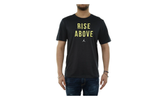 Jordan Jumpman Rise Above Mens T-Shirt "Black / Volt Yellow" 882100 011