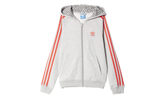OriginalsTrefoil Hoodie GS "Medium Grey Heather / Red" S96086