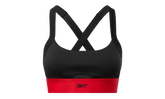 Cardi B Workout Bra WMNS "Black / Red" H48421