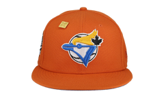 59FIFTY Toronto Blue Jays 1993 World Series Patch Fitted Hat "Orange / Blue" 123451292330