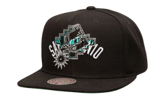 NBA Hardwood Classics Double Up Snapback Cap "San Antonio Spurs - Black" HS9644 SASBLCK