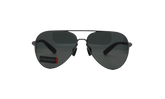 Litewire Aviator Sunglasses "Gray Polarized - Satin Gunmetal / Black Rubber" 8640136 310108