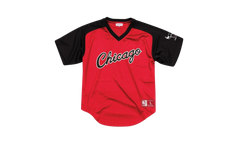 NBA Final Seconds Mesh V-Neck Shirt "Chicago Bulls - Red" BA87OQ CBU R FL3