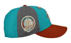 59FIFTY Toronto Blue Jays 30th Anniversary Pinwheel Fitted Hat "Steel Orange / Grey" NE435