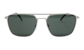 Rectangle Sunglasses "Matte Silver" L194S-035