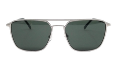 Rectangle Sunglasses "Matte Silver" L194S-035