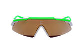 Marquee Sunglasses "Strike Green White / Bronze Brown Mirror" FN0302 398