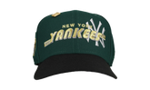 59FIFTY New York Yankees 1999 World Series Script Fitted Hat "Green / Gold" NE251