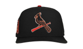 9FIFTY St. Louis Cardinals Busch Stadium A Frame Snapback Hat "Black Metallics" NE384