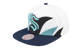 NHL Vintage Sharktooth Snapback Cap "Seattle Kraken - White" 6HSSSH22088 SKRWHIT