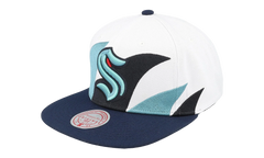 NHL Vintage Sharktooth Snapback Cap "Seattle Kraken - White" 6HSSSH22088 SKRWHIT