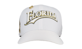 59FIFTY Florida Marlins Pure Royalty Collection 25th Anniversary Patch Fitted Hat "White / Khaki" 123451296316
