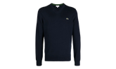 Cotton V-Neck Sweater "Navy Blue" AH1951 166