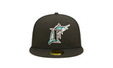 59Fifty MLB Florida Marlins Pop Sweat Fitted Hat "Black" 60243518