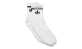 Half-Crew Throwback Sock "White / Black" ALO01