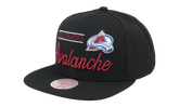 NHL Retro Lock Up Snapback Cap "Colorado Avalanche - Black" 6HSSLD21213 CAVBLCK