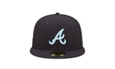 59Fifty MLB Atlanta Braves Cloud Under Fitted Hat "Navy" 60243787