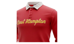 EE RUGBY CORE POLO "EAST HAMPTONS - Red/ Yellow" EE743
