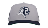 9FIFTY New York Yankees Derek Jeter 2 A Frame Snapback Hat "Grey / Navy" NE281