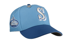 59FIFTY Seattle Mariners 25th Anniversary Fitted Hat "Light Blue Royal Metallic" NE371