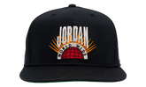 Jordan Essentials Pro Structured Flat Bill Hat "Black / Kelly Green / Sail" IF3508 010