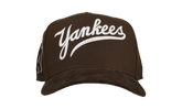 9FIFTY New York Yankees A Frame Chainstitch Snapback Hat "Brown / Walnut - Corduroy Visor" NE280
