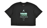 Air Jordan Fearless Tour Boxy Cropped T-Shirt WMNS "Black / Green" DX5973 010