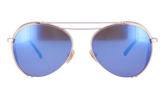 Double Bridge Aviator Sunglasses "Shiny Gold" MCM129S-740