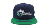NBA Hardwood Classics Logo Bill Snapback Cap "Dallas Mavericks - Blue / Green" HHSS4528 DMAYYPPPBLGN