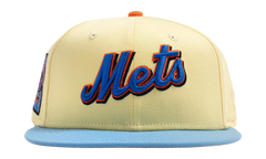 59FIFTY New York Mets 25th Anniversary Fitted Hat "Soft Yellow / Sky Blue / Gray" NE487
