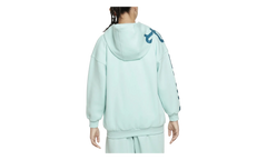 Air Club Fleece Girls' Oversized Full-Zip Hoodie GS "Jade Ice / Geode Teal" FD2960 346