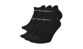 Lightweight Training No-Show Socks (6 Pairs) "Black" SX7679 010
