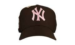 59FIFTY New York Yankees 50th Anniversary No Bad Brims Fitted Hat "Brown / Pink" NE274