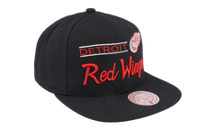NHL Retro Lock Up Snapback Cap "Detroit Red Wings - Black" 6HSSLD21213 DRWBLCK