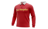 EE RUGBY CORE POLO "EAST HAMPTONS - Red/ Yellow" EE743