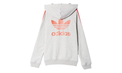 OriginalsTrefoil Hoodie GS "Medium Grey Heather / Red" S96086