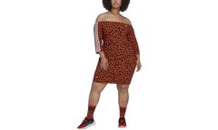 Printed Dress X Rich Mnisi Shirt "True Orange / Black" HD7156