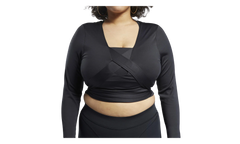 Cardi B Longsleeve Top WMNS "Black (Plus Size)" H48425