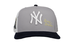 9FIFTY New York Yankees 27x World Series Champs Pinstripe A Frame Snapback Hat "Grey / White / Black" NE270