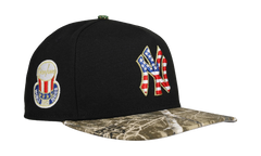 9FIFTY New York Yankees 1952 World Series USA A Frame Snapback Hat "Black / Real Tree Camo" NE231