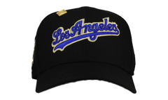 59FIFTY Los Angeles Dodgers 40th Anniversary Fitted Hat "Black Dome - Metallic Script" 123451299828