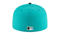 59FIFTY Florida Marlins Basics 1997 World Series Patch Fitted Hat "Nitro Teal / Black" 123451289605