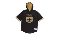 NFL Unbeaten Short Sleeve Mesh Hoodie "New Orleans Saints - Black" MSHSAJ19029 NOSBLCK