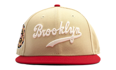 59FIFTY Brooklyn Dodgers 1942 All Star Game Fitted Hat "Vegas Gold / Scarlet" NE486