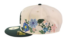 59FIFTY Oakland Athletics Tonal Florals Fitted Hat "Chrome White" 60668973