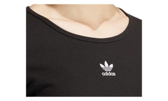 Essentials Ribbed Crop Long Sleeve Tee WMNS "Black" IW5725