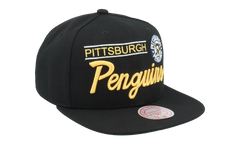 NHL Retro Lock Up Snapback Cap "Pittsburgh Penguins - Black" 6HSSLD21213 PPEBLCK