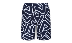 YASH Outline All Over Print Swim Short "Peacoat / White" LM015913 410